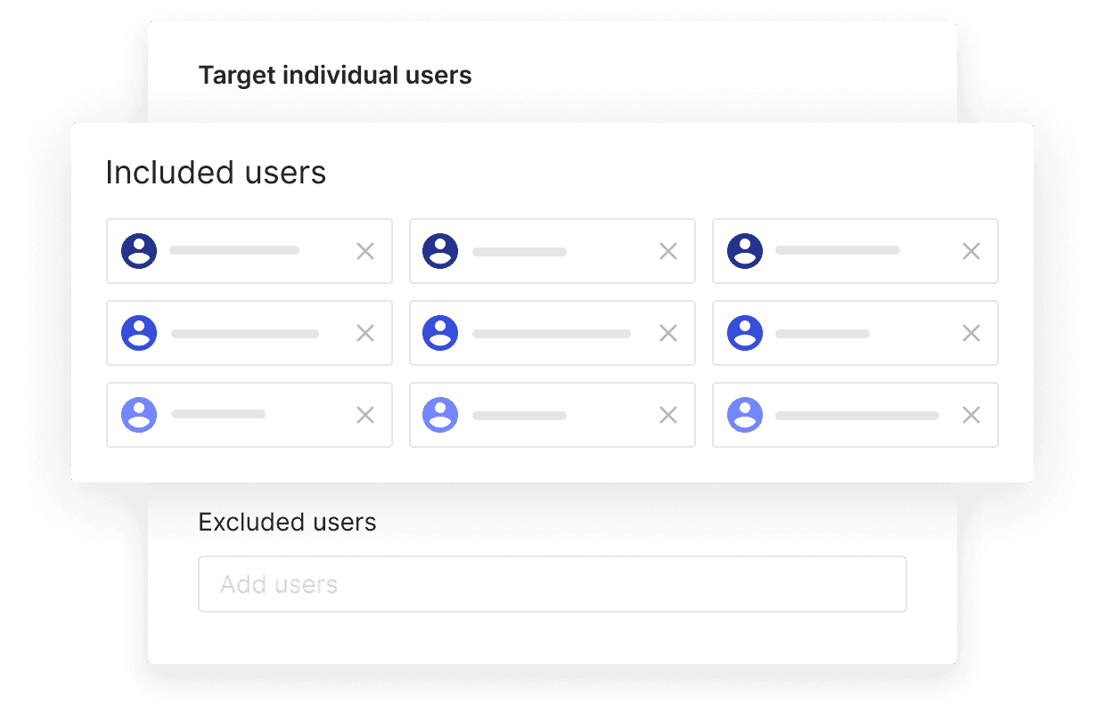 Creating user segments in LaunchDarkly.